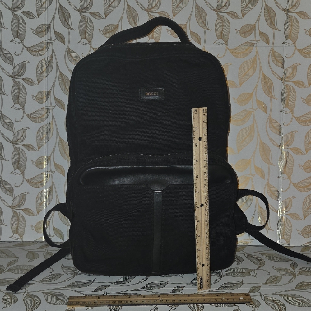 Boggi Milano Technical Fabric Business Backpack - Black